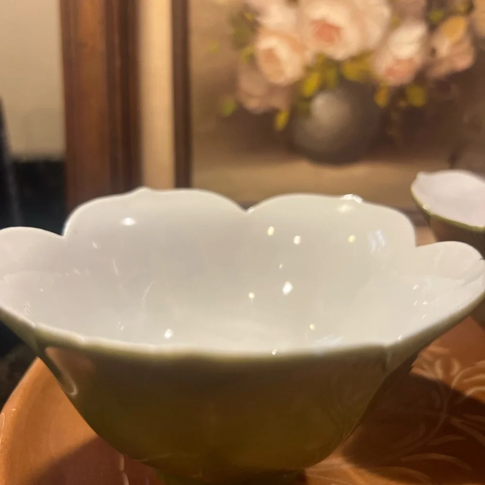 VTG Japanese Lotus Rice Bowls (x2)